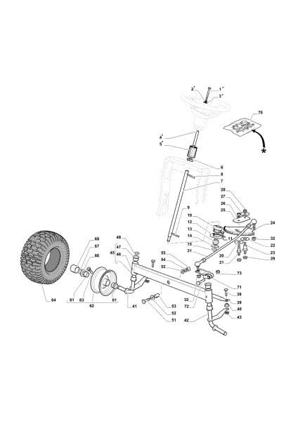 Steering arm OM 84/12,5 K M Cat. 2020 Garden tractor