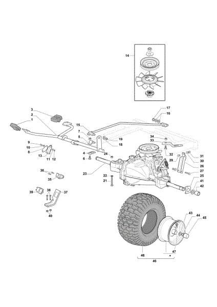 Transmission OM 98L/14,5 K H Cat. 2020 Garden tractor