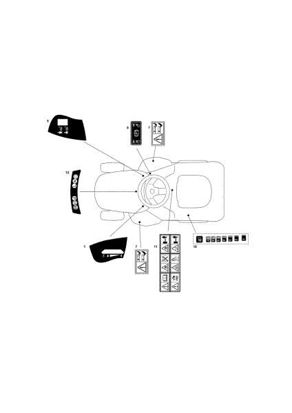 Labels (1/2) OM 93/16,5 Cat. 2020 Garden tractor