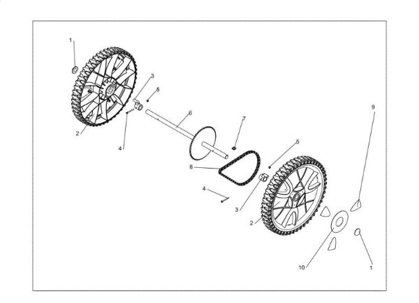 Rear wheels DEB 517 Bush hog mower