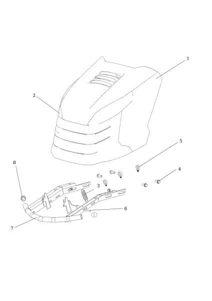Hood (2/2) OM 92/16KH (K1600AVD) Cat. 2021 Garden tractor
