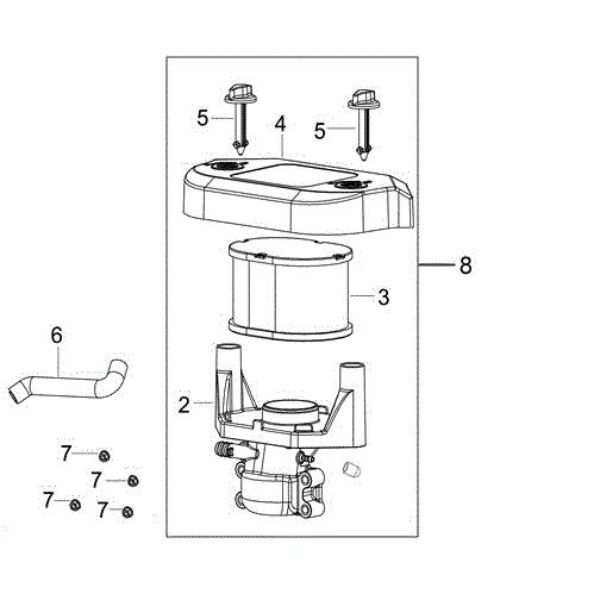 Air filter OM 106/24 KH (K2400AVD V-Twin - EURO5) Cat. 2021 Garden tractor