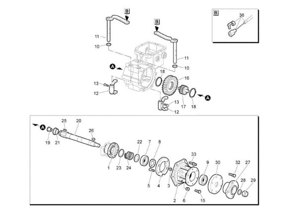 Gears (2/2) WB50 (K800H) Flail mowers