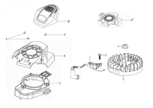 Ignition system G 53 TKE ALL ROAD PLUS 4 (K655LI) EURO 5 50Y Lawnmower