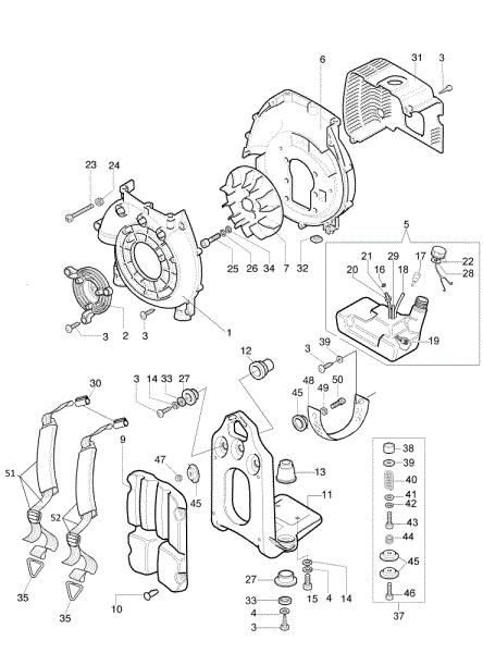 Deck and fan assy AM 163 Mistblower