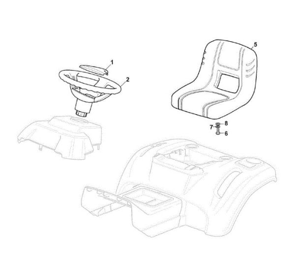 Body (1/2) GLX 14-84H Garden tractor