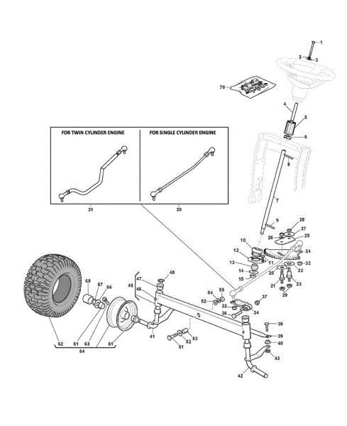 Steering arm GLX 14-84H Garden tractor
