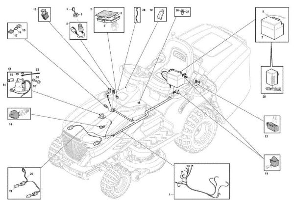 Electrical parts GLX 14-84H Garden tractor