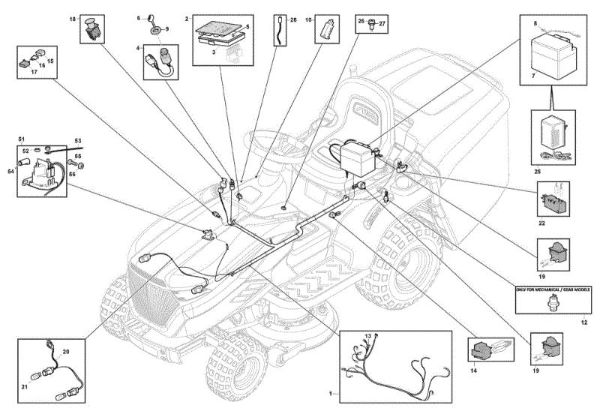 Electrical parts GLX 14-84G Garden tractor