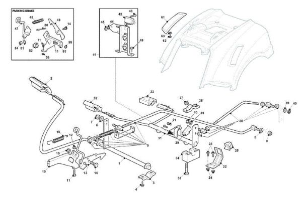 Brake and drive gearbox GLX 20-92 H2 Garden tractor