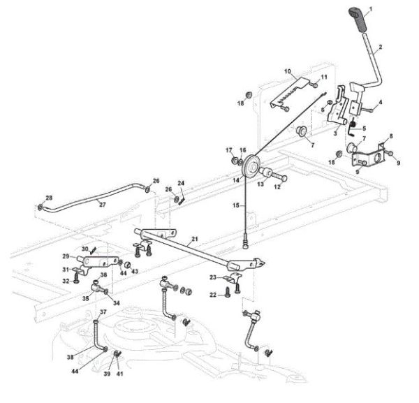 Cutting plate lifting GLX 14-98HS Garden tractor