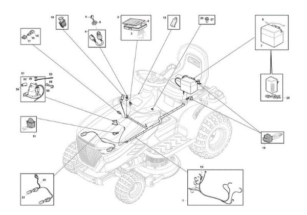 Electrical parts GLX 14-98HS Garden tractor