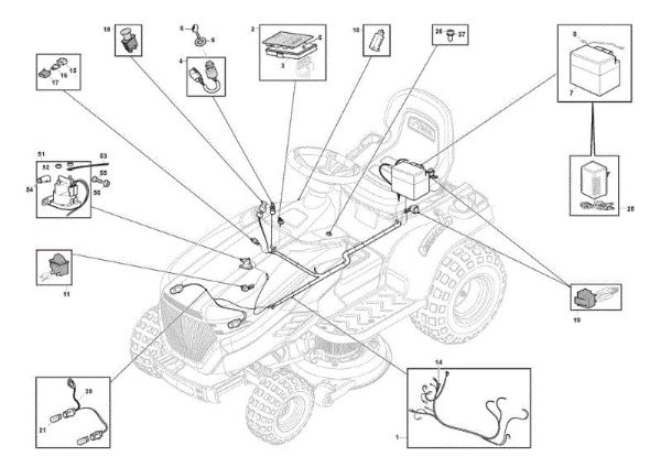 Electrical parts GLX 20-108HS Garden tractor