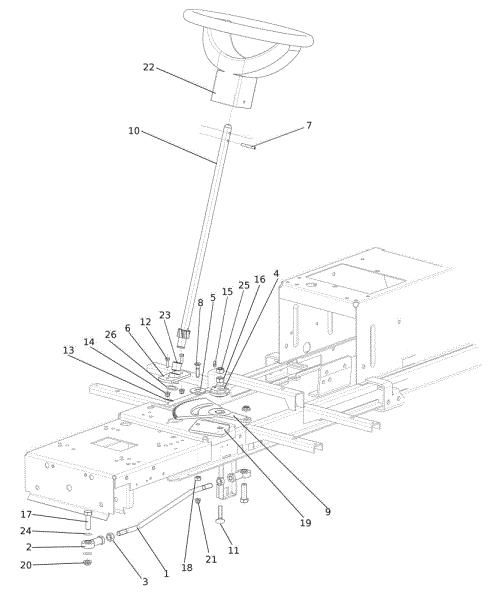 Steering arm OM 92/16KH (K1600AVD) Cat. 2023 Garden tractor