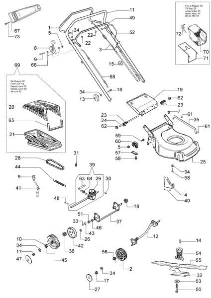 Illustrated parts list (Until May 2007) G 48 TBX Lawnmower