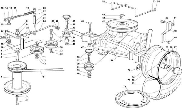 Transmission OM 92C/13,5M Cat.2001 Garden tractor