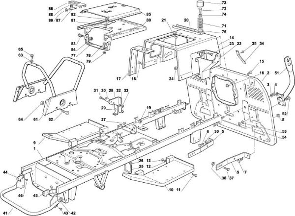 Frame OM 102C/17H Cat.2001 Garden tractor