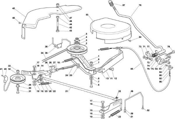 Cutting plate (1) OM 92C/13,5M Cat.2002 Garden tractor