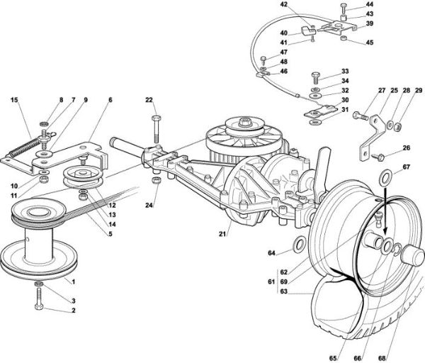 Transmission OM 72C/12,5H Cat.2001 Garden tractor