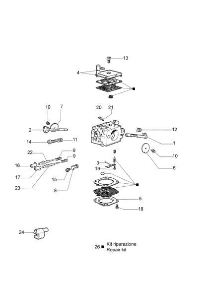 Carburetor HDA-160C 965 HD Chainsaw