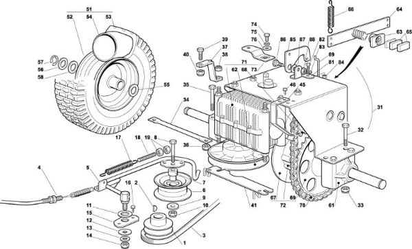 Transmission OM 63C/6,5M Cat. 2003 Garden tractor