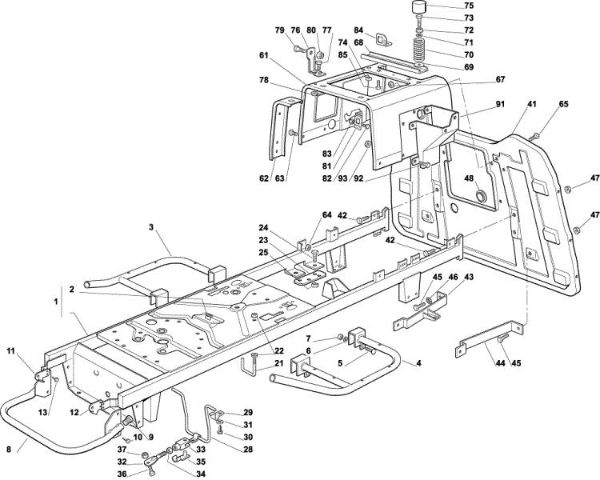 Frame OM 92C/13,5H Cat.2003 Garden tractor