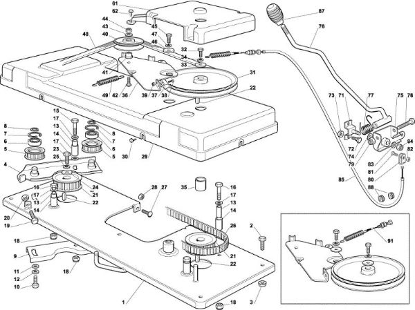 Cutting plate (1) OM 102C/17,5H Cat.2004 Garden tractor