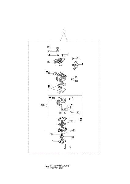 Carburetor WYK-232A 453 BP Ergo Brushcutter