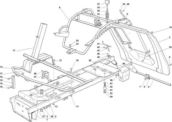 Frame OM 72C/12,5H Cat.2006 Garden tractor