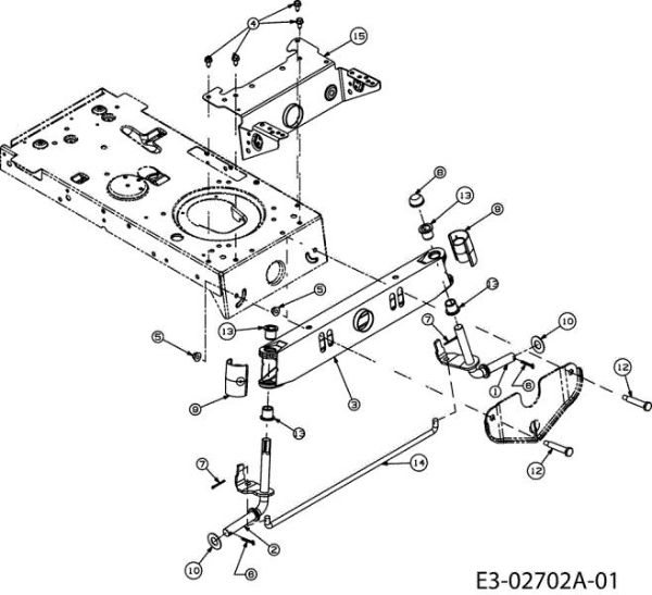 Front axle (2/2) POLO 97/13,5 T Cat.2006 Garden tractor