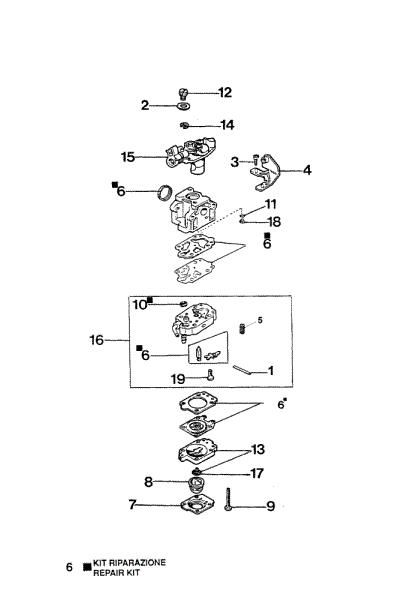 Carburetor WYJ-205A 725 D Brushcutter