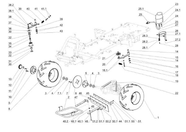 Rear axle APACHE 92 Cat.2006-2007 Garden tractor