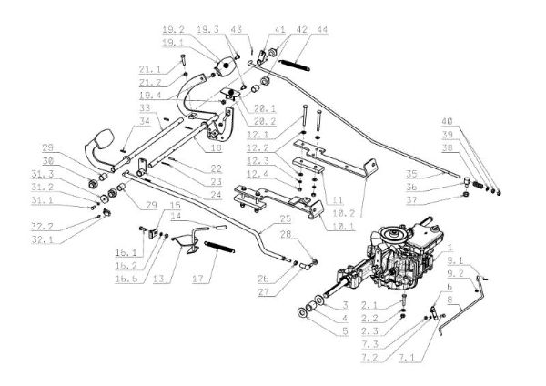 Transmission OM 104J/15,5H Cat.2006-2007 Garden tractor