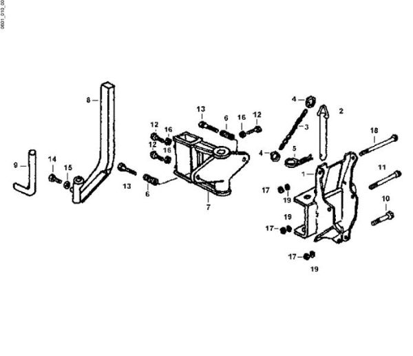 Spur of support MH 250 R (EN709) Rotary tiller