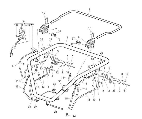 Control box (Handle-bar) CR 350 R (Italia) Transporter