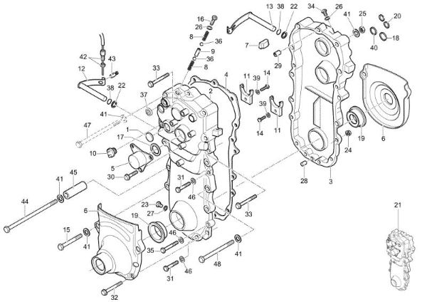 Speed-change gear box CR 350 R (Italia) Transporter