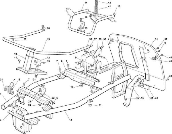 Frame OM 63C/6,5M Cat.2007 Garden tractor