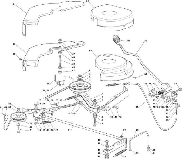 Cutting plate (1) OM 92C/13,5H Cat.2007 Garden tractor