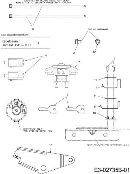 Electric diagram POLO 97/13,5 T Cat.2007 Garden tractor