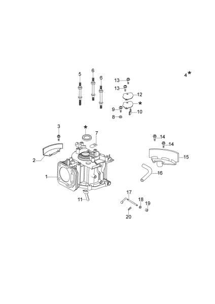 Cylinder and crankcase G 48 PK (K40) Lawnmower