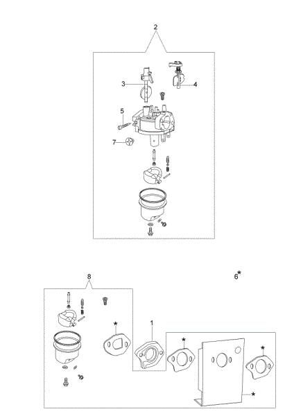 Carburetor G 48 TK (K50) Lawnmower