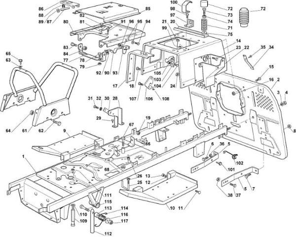 Frame OM 122C/22H Cat.2008 Garden tractor