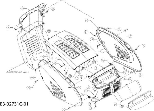 Body POLO 108/17 H France Cat.2008 Garden tractor (only for the French market)