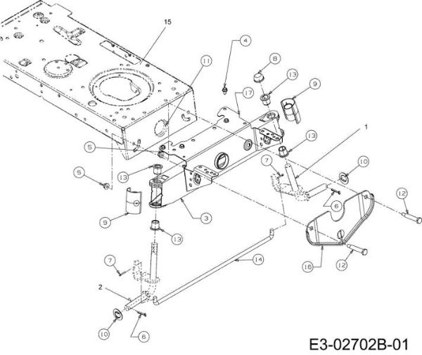 Front axle (2/2) POLO 108/20 H Cat.2008 Garden tractor