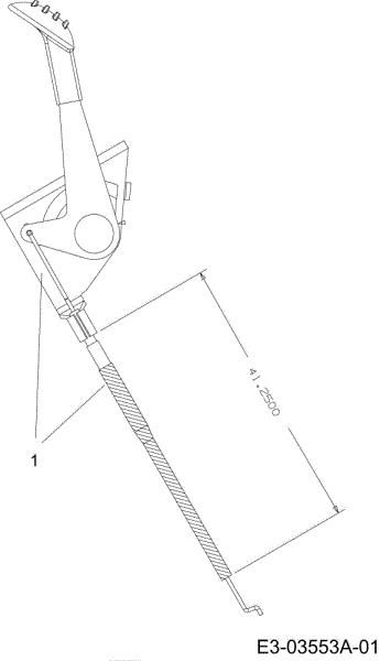 Throttle cable POLO 108/20 H France Cat.2008 Garden tractor