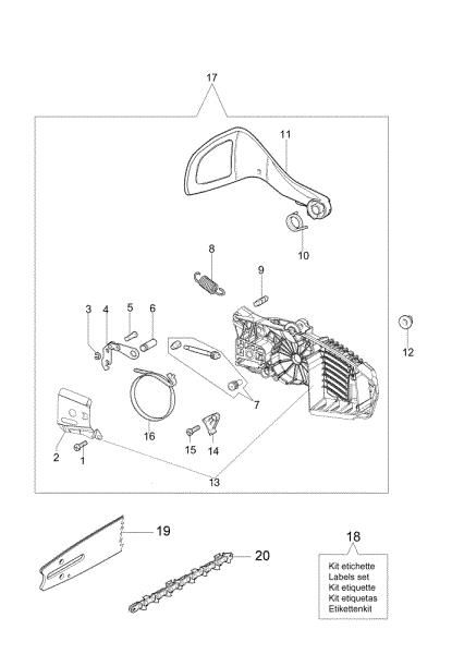 Chain brake GS 260 Chainsaw