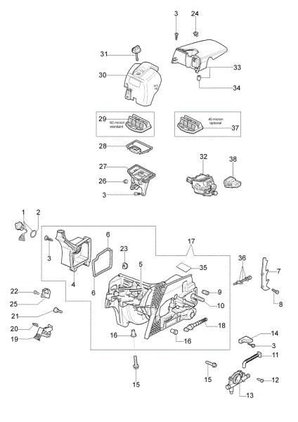 Crankcase and air filter GS 410 C (Euro 2) Chainsaw