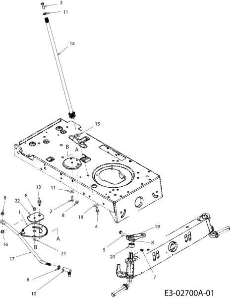 Steering assembly TORNADO 108/20 H Garden tractor