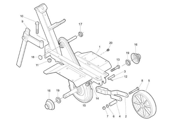 Frame MH 195 R Rotary tiller