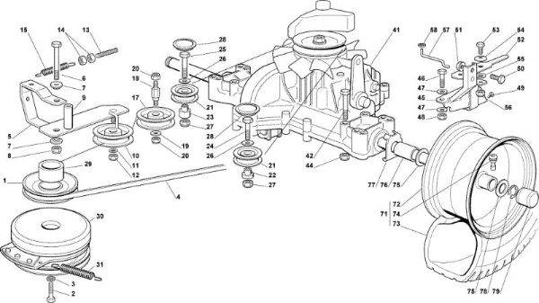 Transmission OM 122C/22H Cat.2009 Garden tractor